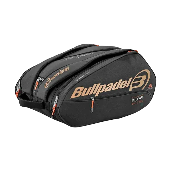 Paletero Bullpadel FLOW Negro/Naranja 2024